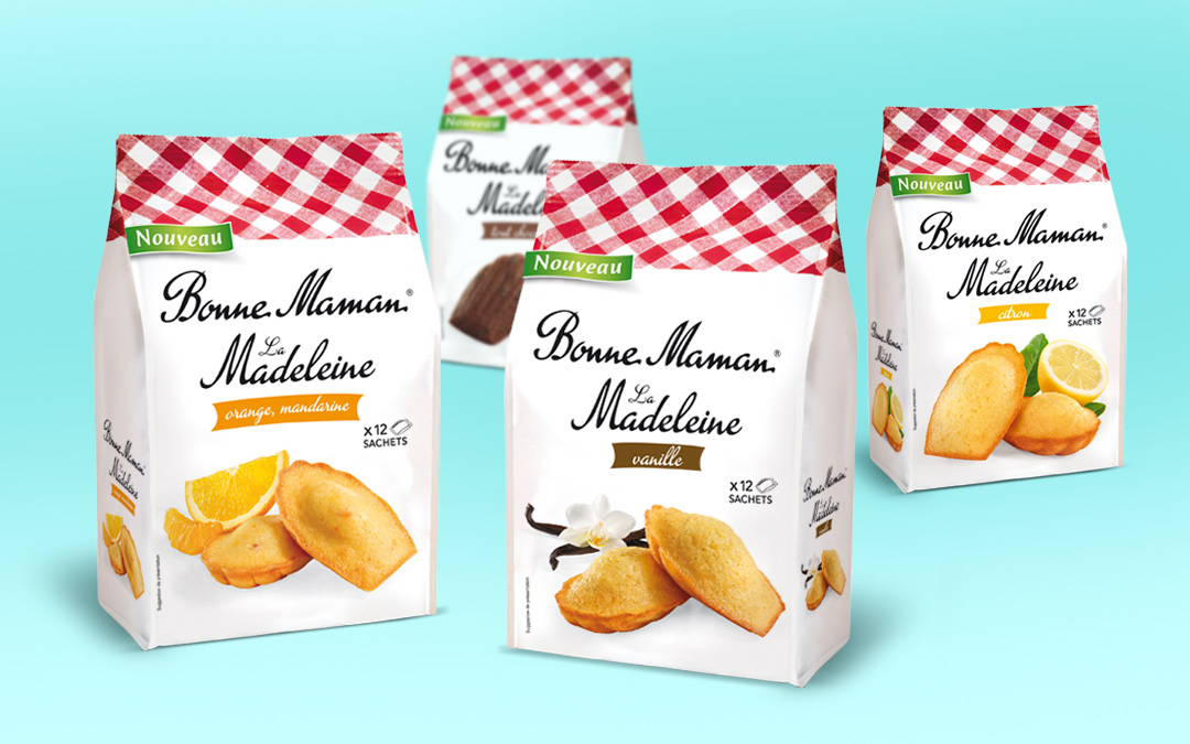Bonne Maman pâtisserie agence Kubilaï Tours design packaging innovations madeleines Bonne Maman