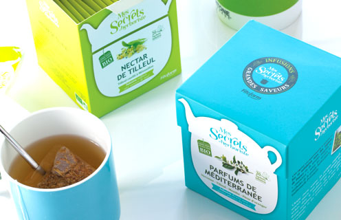 Packaging boite de thé Mes Secrets d'herboriste