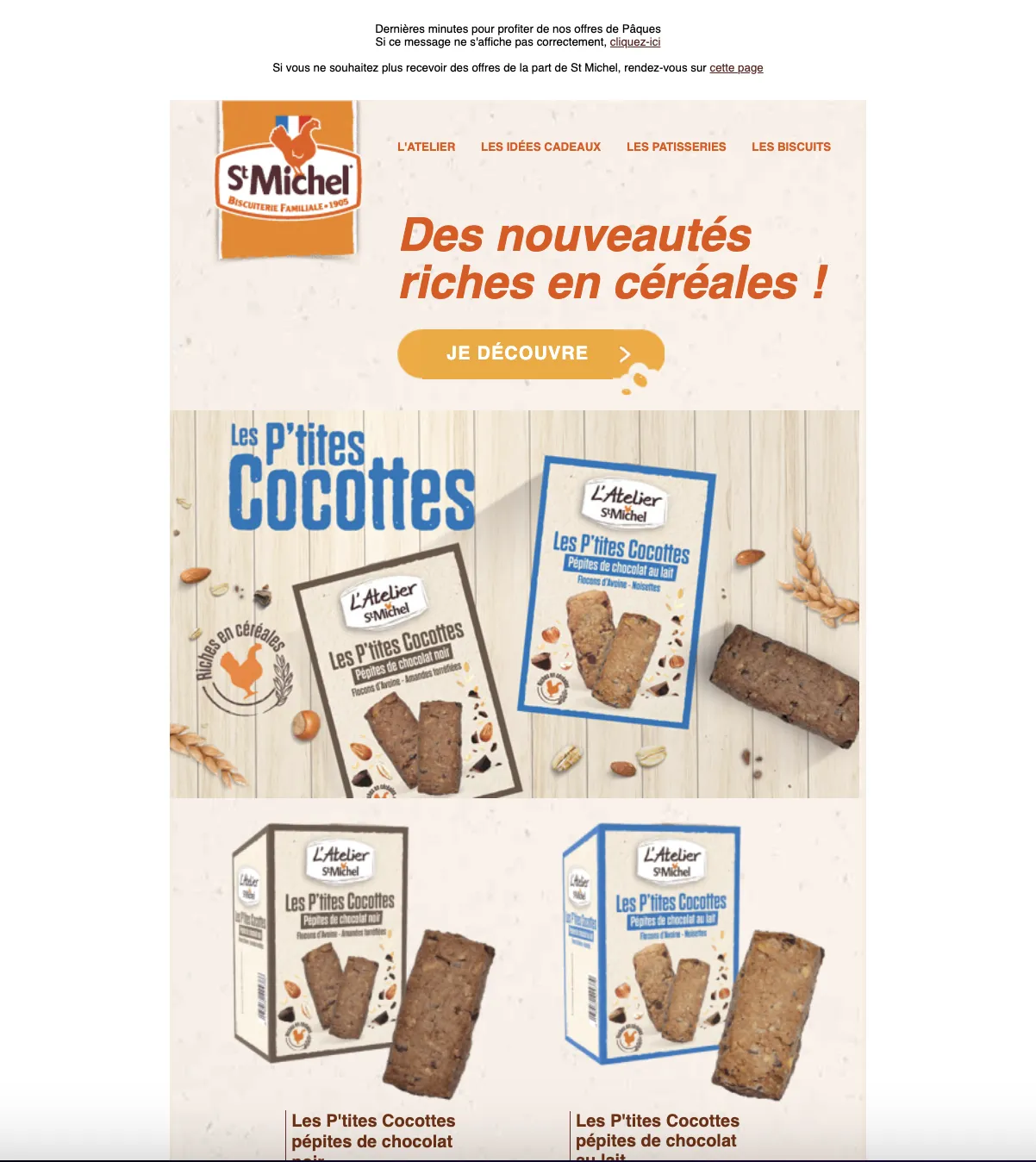 Newsletter Saint-Michel Pâques les petites cocottes